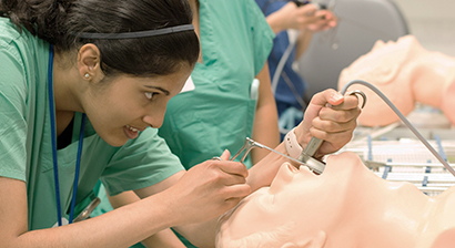 The Center features patient simulators, some with advanced, lifelike physiology that enable the practice of procedures and team interaction in a no-risk environment.